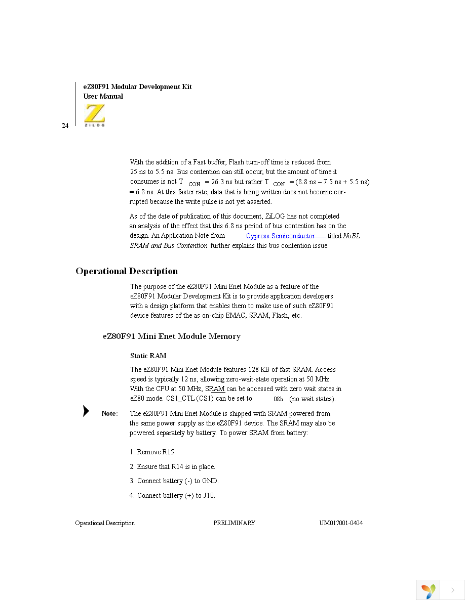 EZ80F910100KIT Page 34