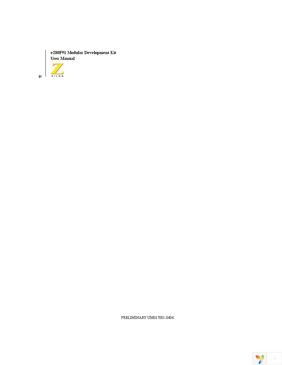 EZ80F910100KIT Page 4