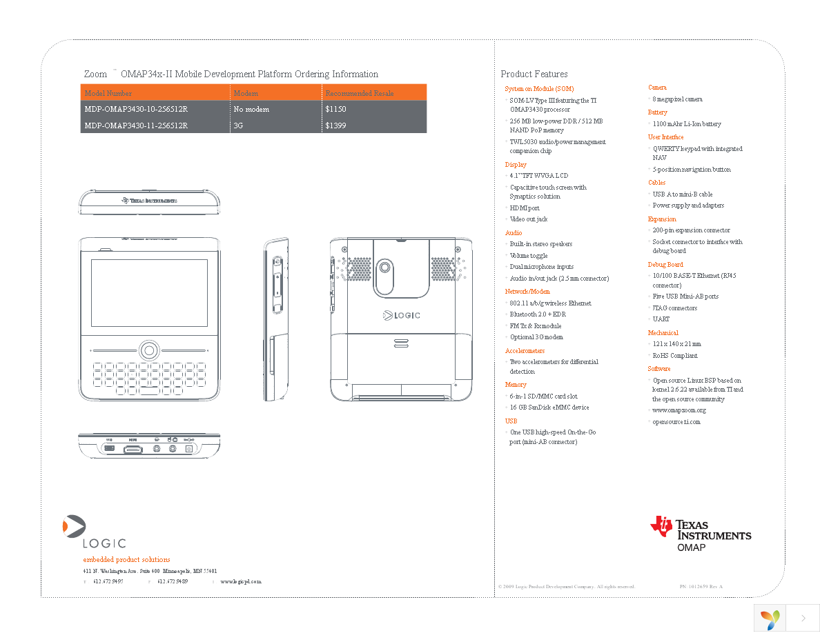 MDP-OMAP3430-10-256512R Page 2