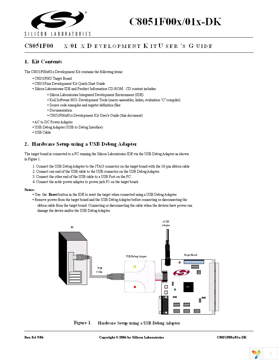 C8051F005DK-U Page 1