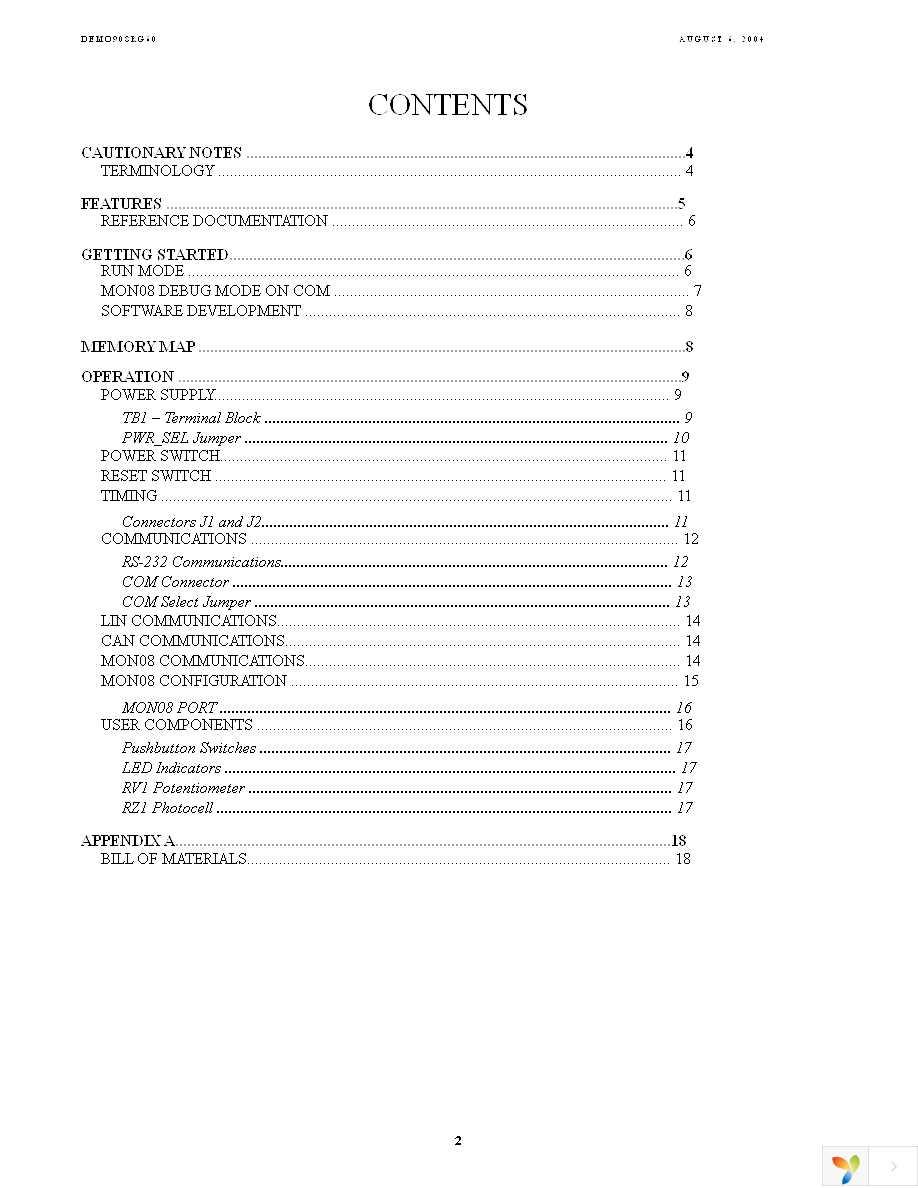 DEMO908GZ60 Page 2