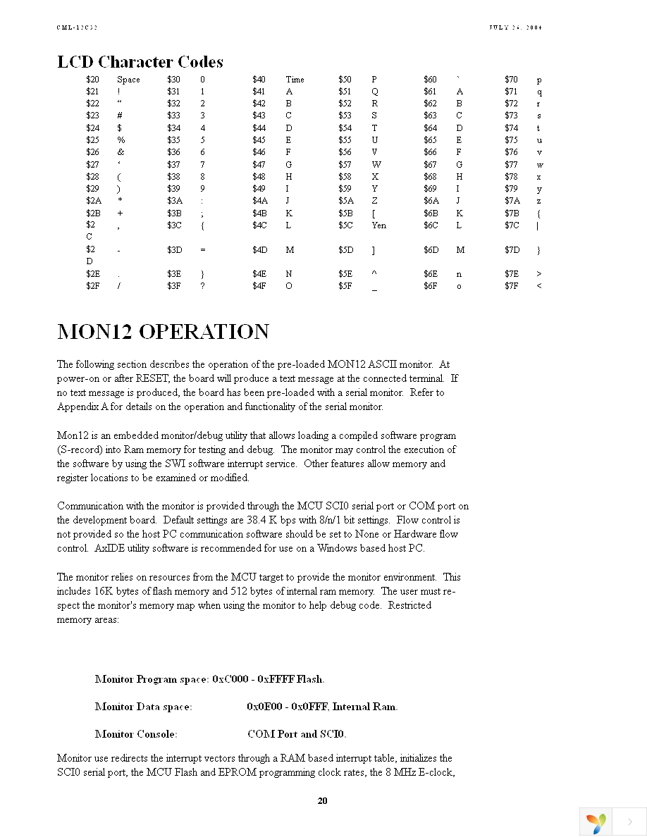 CML12C32SLK Page 20