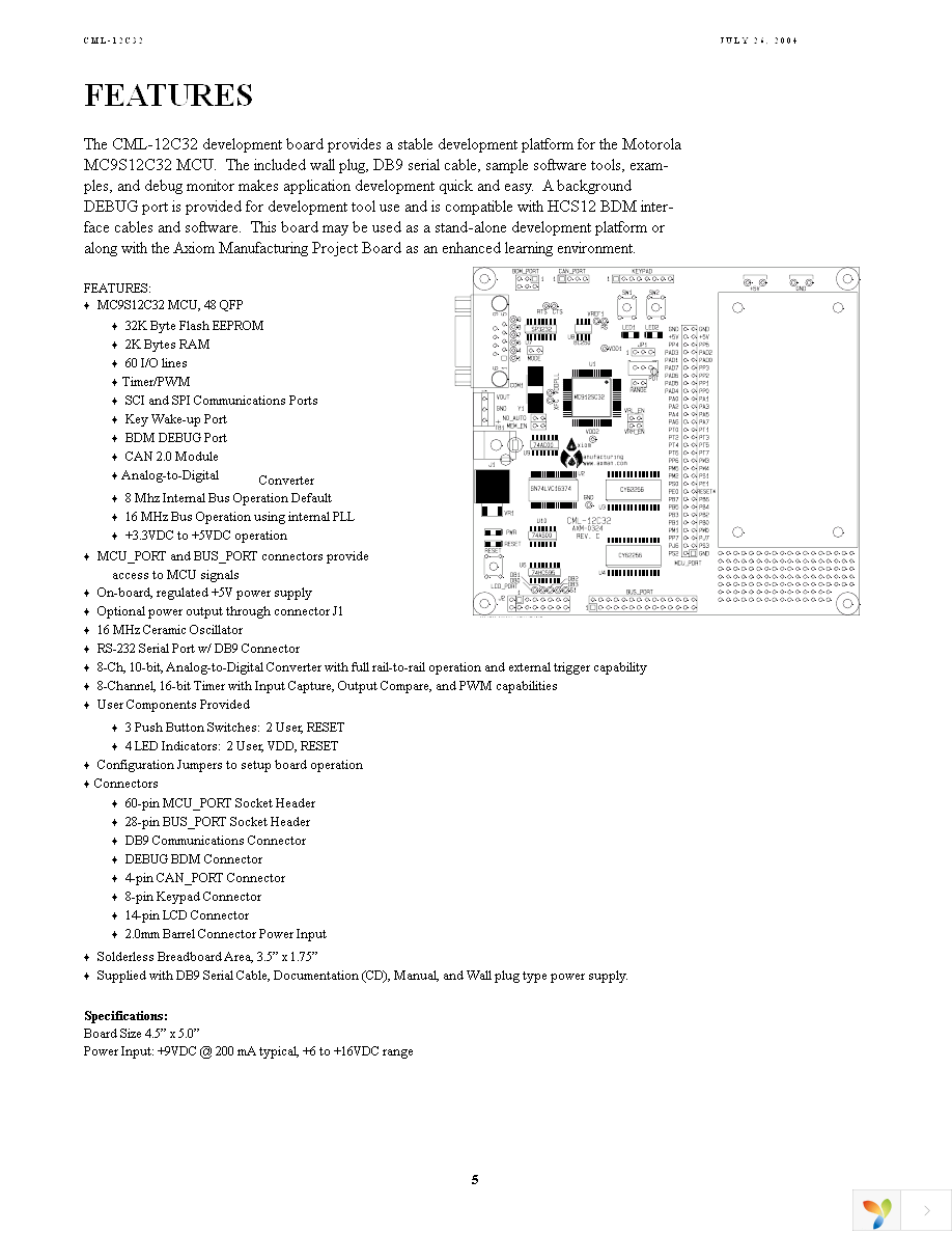 CML12C32SLK Page 5