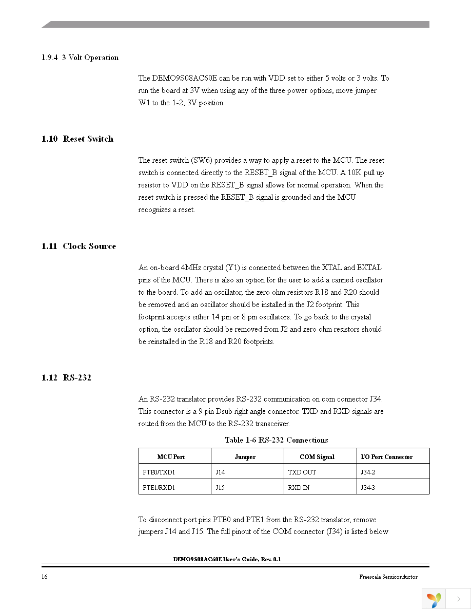 DEMO9S08AC60E Page 16