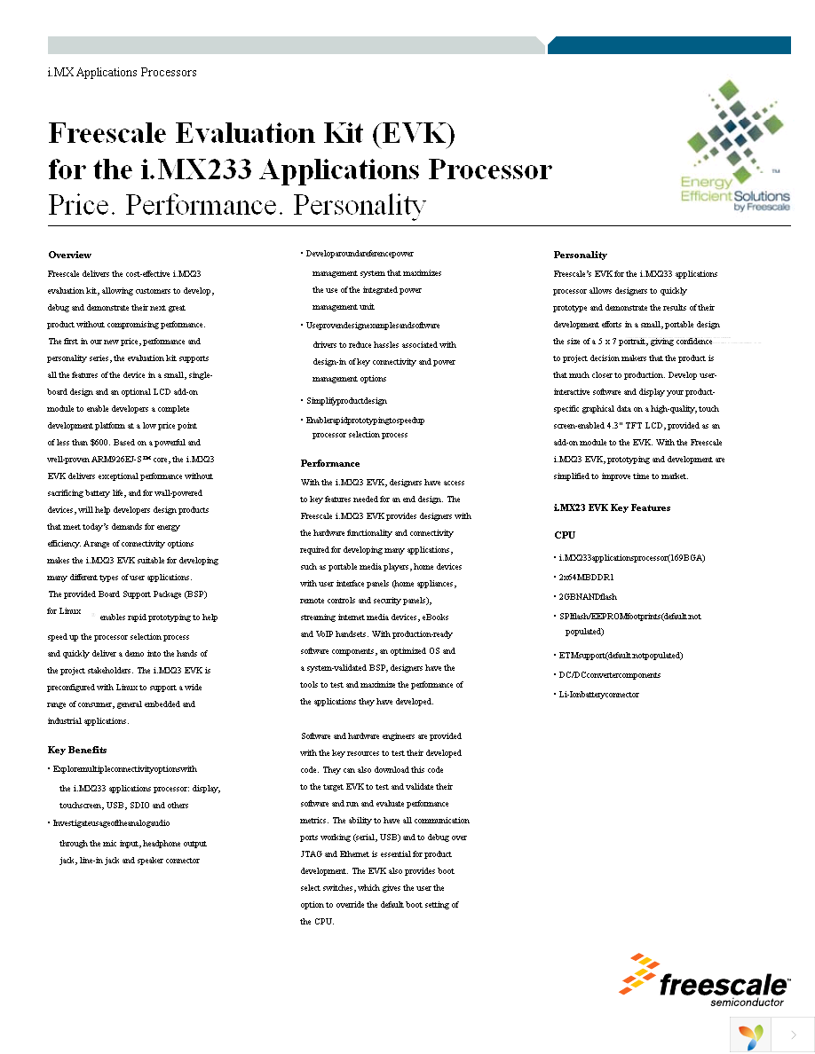 MCIMX23LEVKJ Page 1