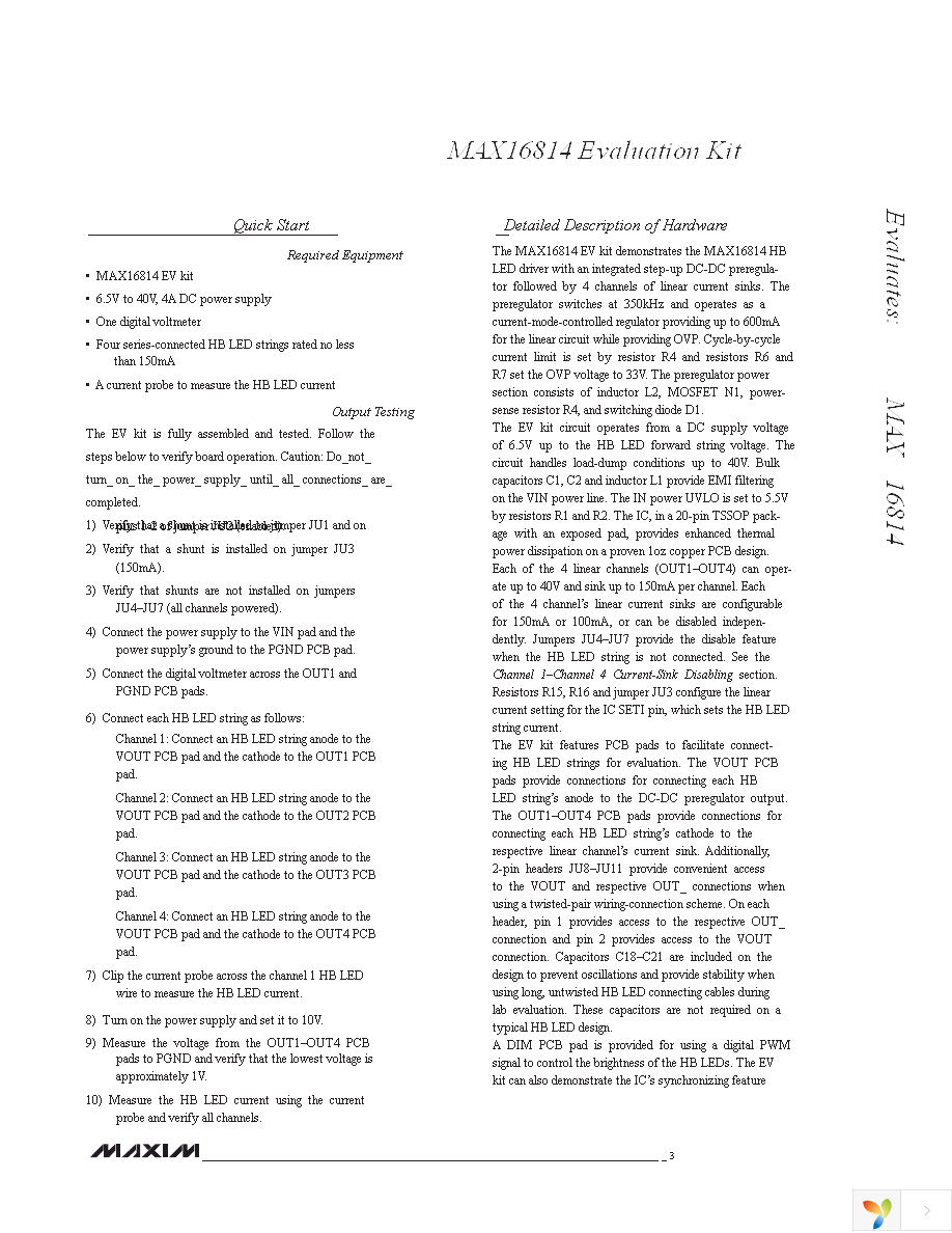 MAX16814EVKIT+ Page 3