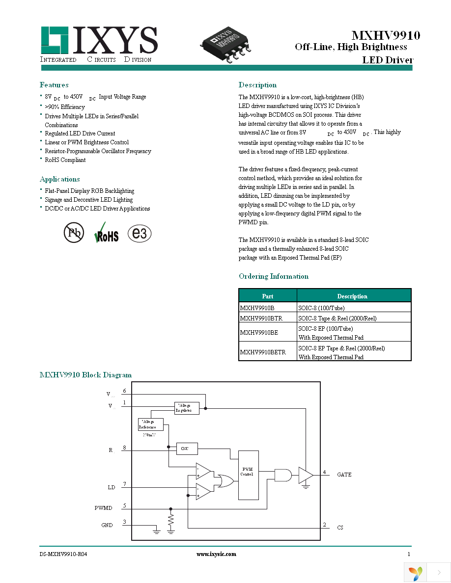 MXHV9910DB3 Page 1