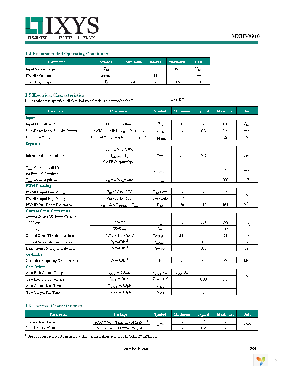 MXHV9910DB3 Page 4