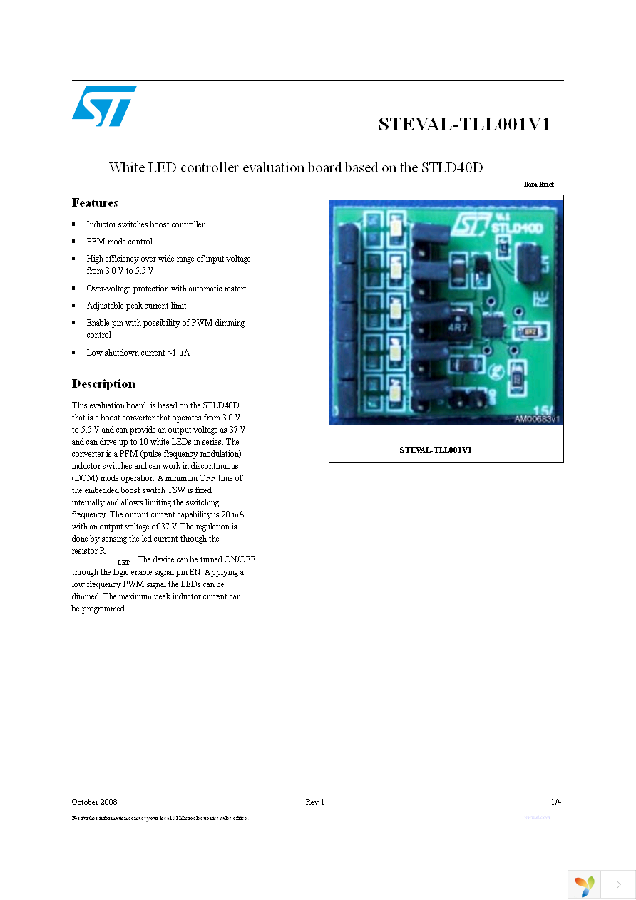 STEVAL-TLL001V1 Page 1