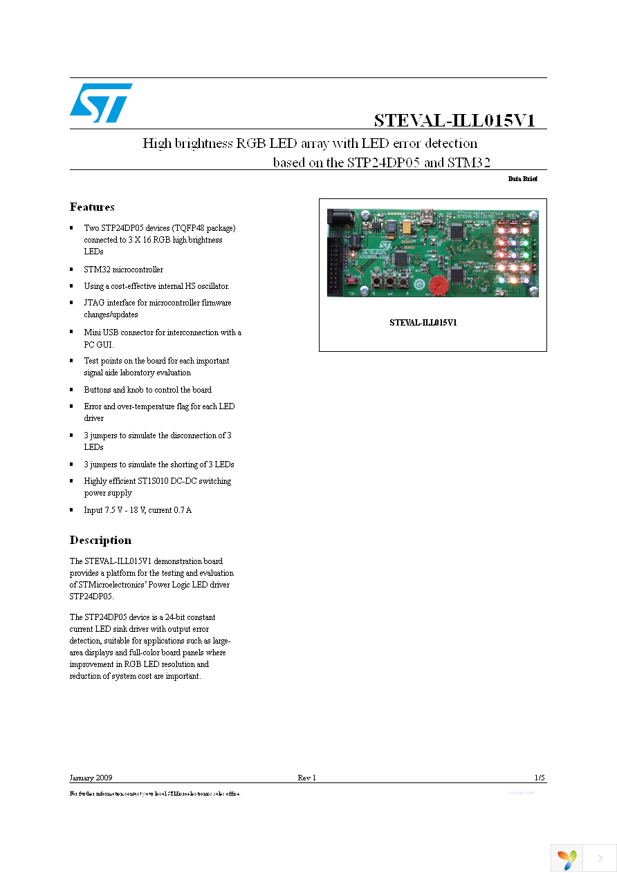 STEVAL-ILL015V1 Page 1