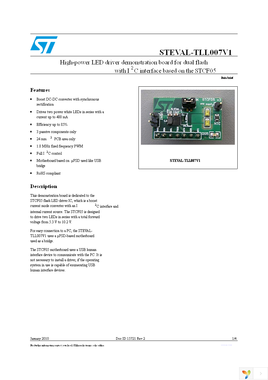 STEVAL-TLL007V1 Page 1