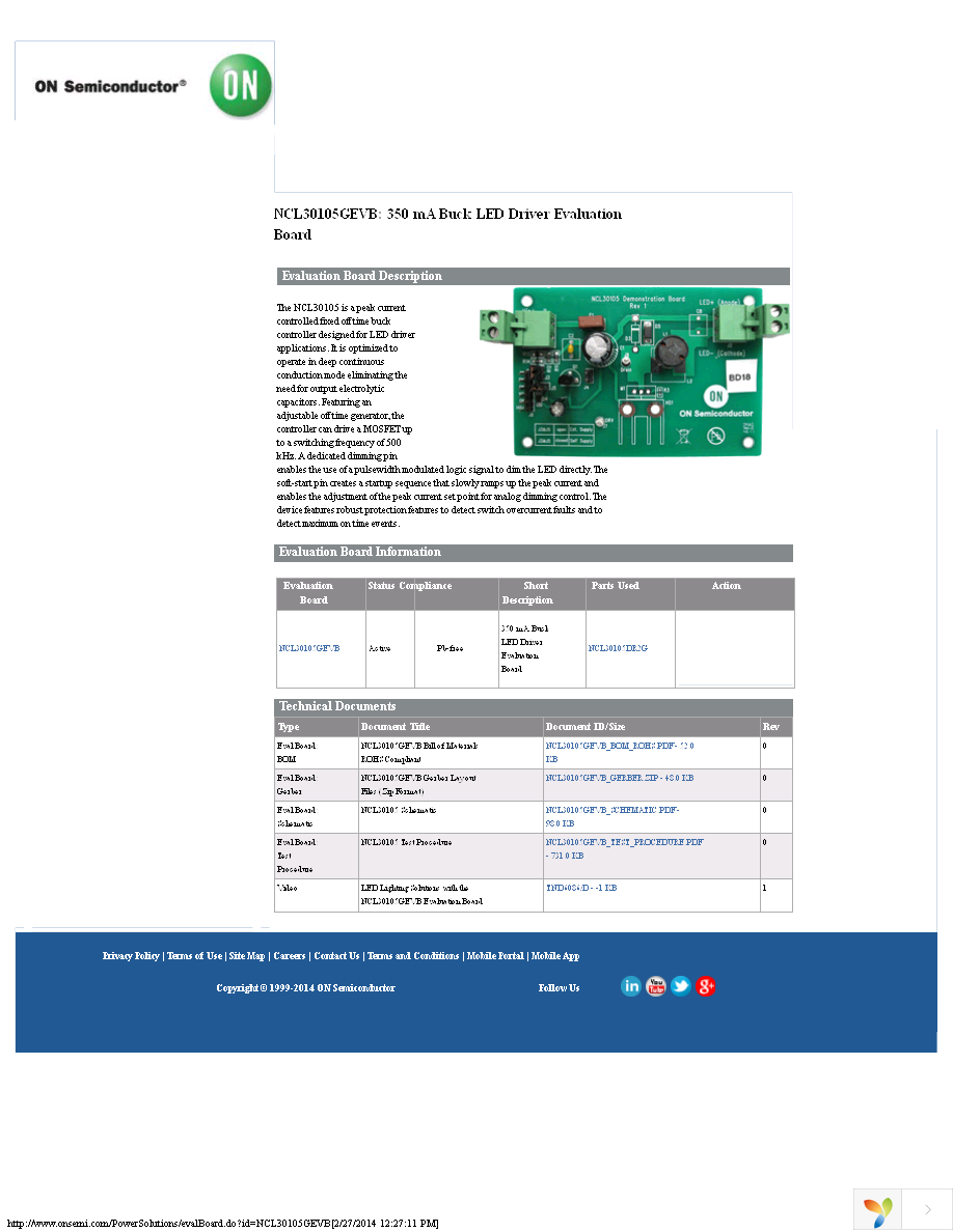 NCL30105GEVB Page 1