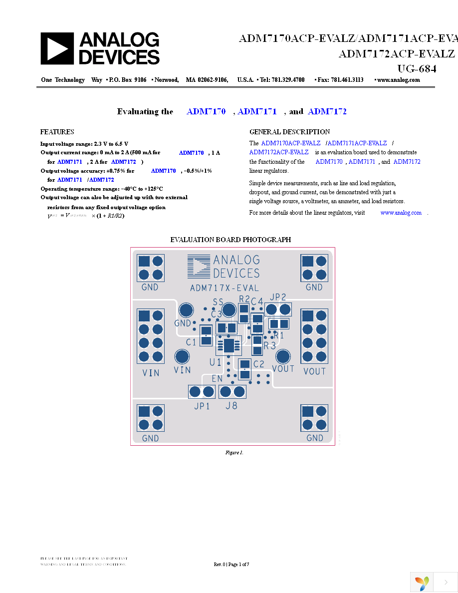 ADM7172CP-EVALZ Page 1