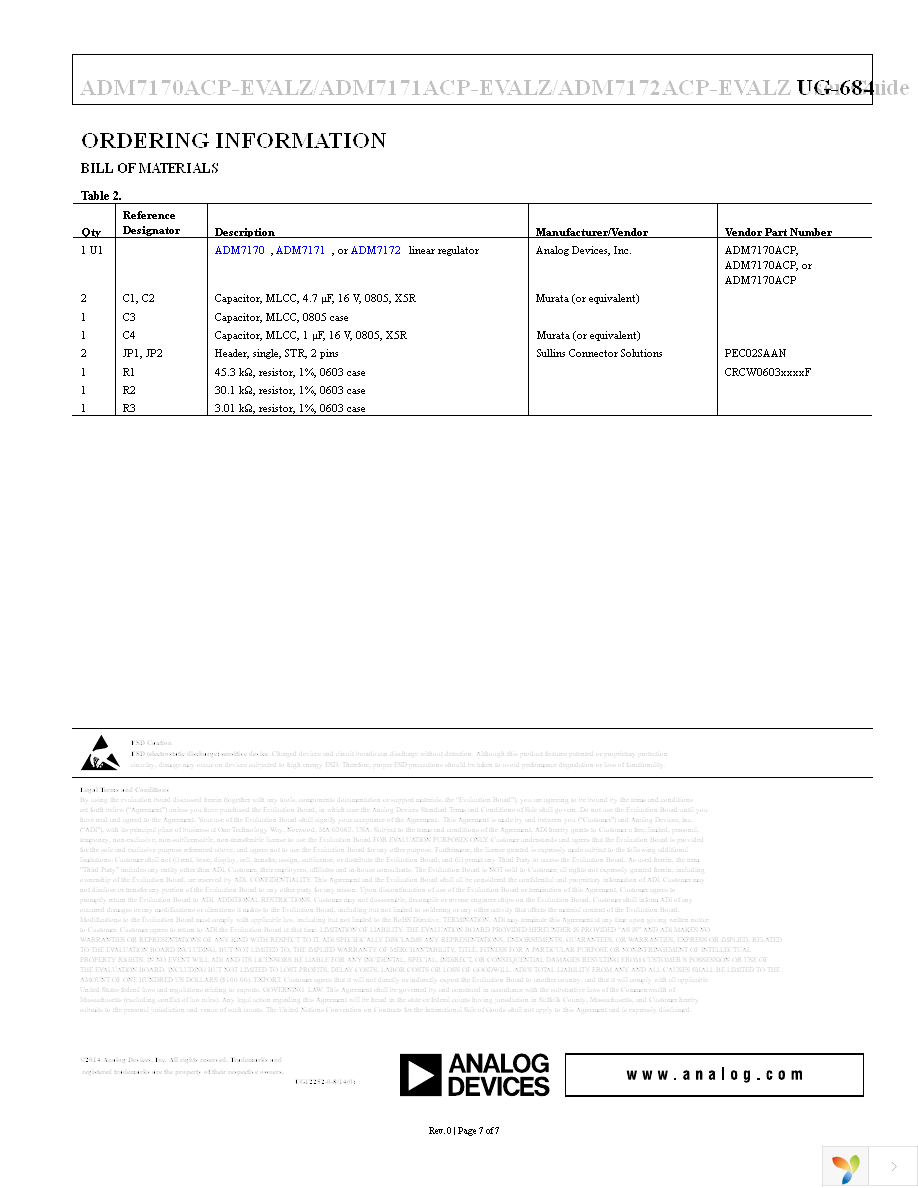 ADM7172CP-EVALZ Page 7