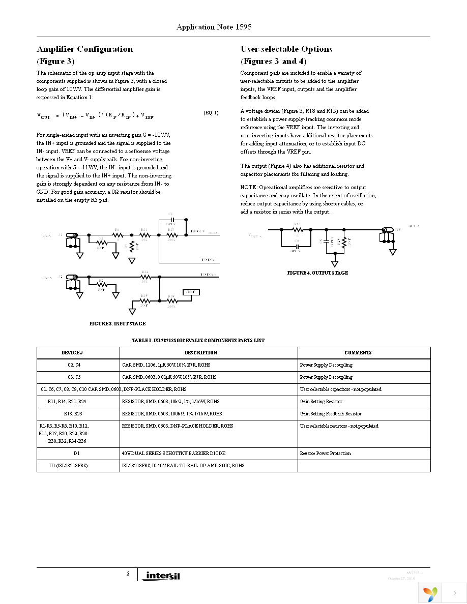 ISL28218SOICEVAL1Z Page 2