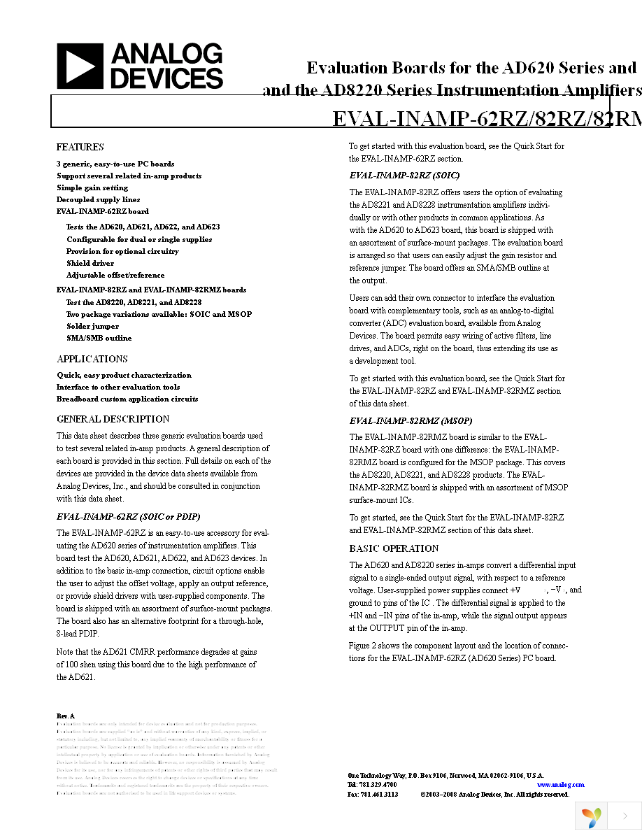 EVAL-INAMP-82RZ Page 1