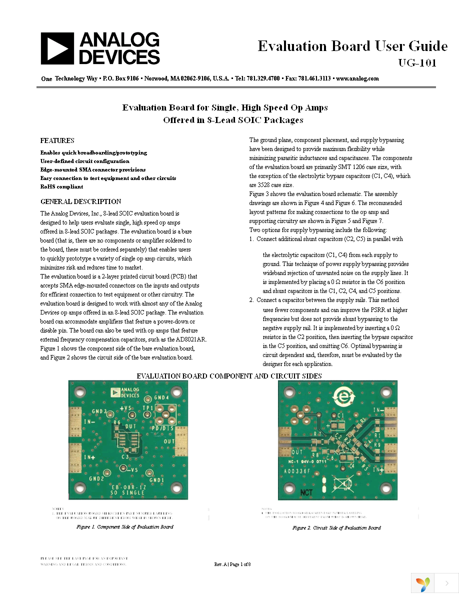 AD8009AR-EBZ Page 1