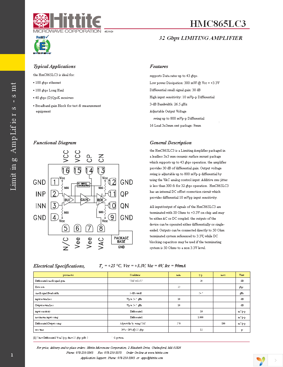 EVAL01-HMC865LC3 Page 3