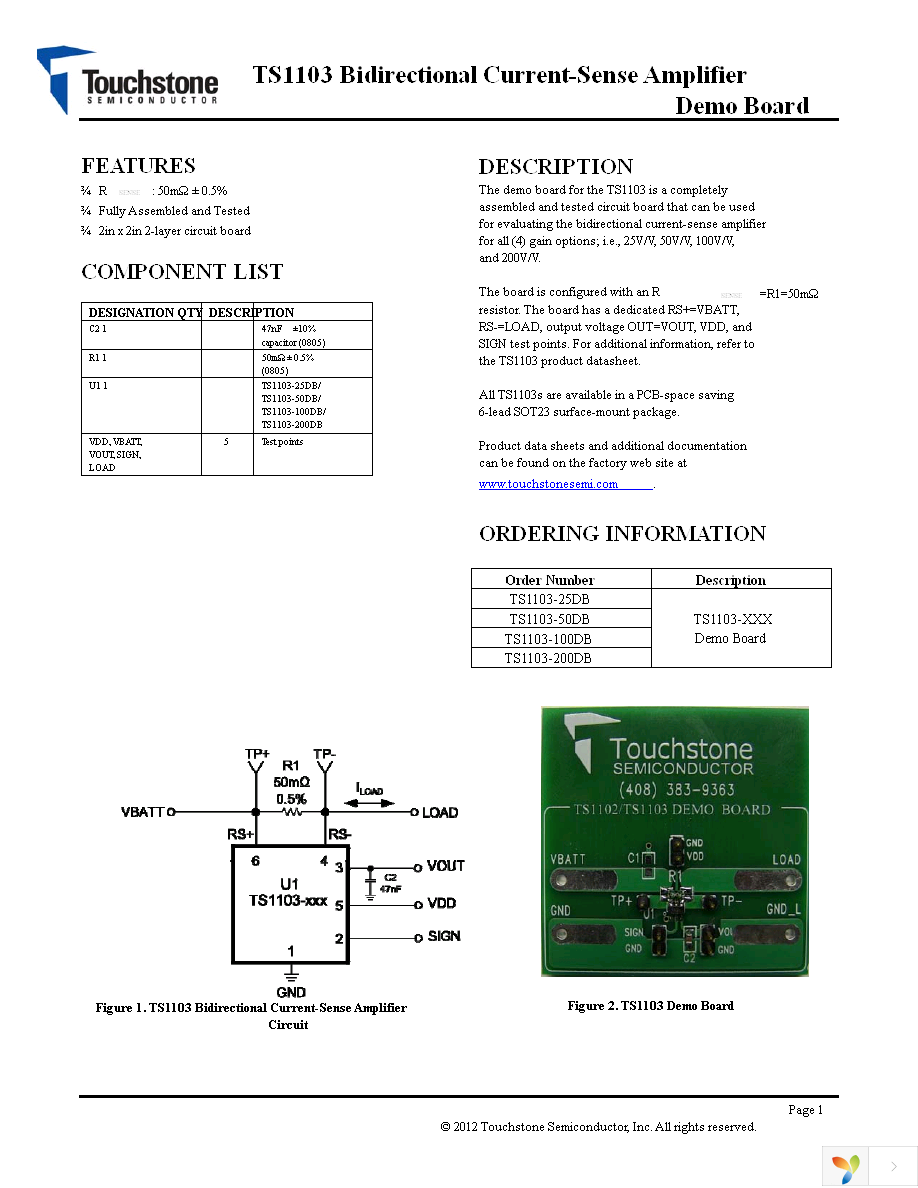 TS1103-100DB Page 1