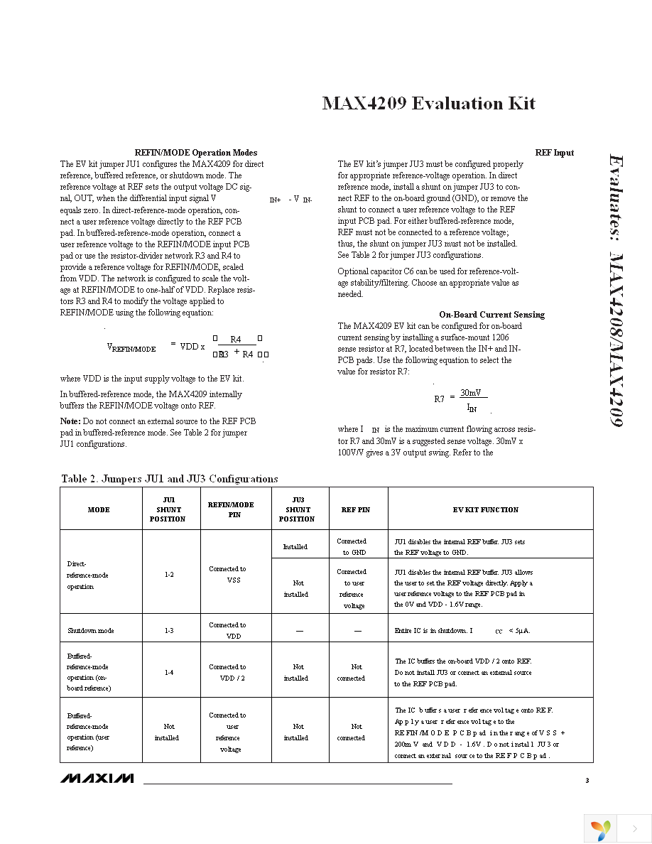 MAX4209EVKIT+ Page 3