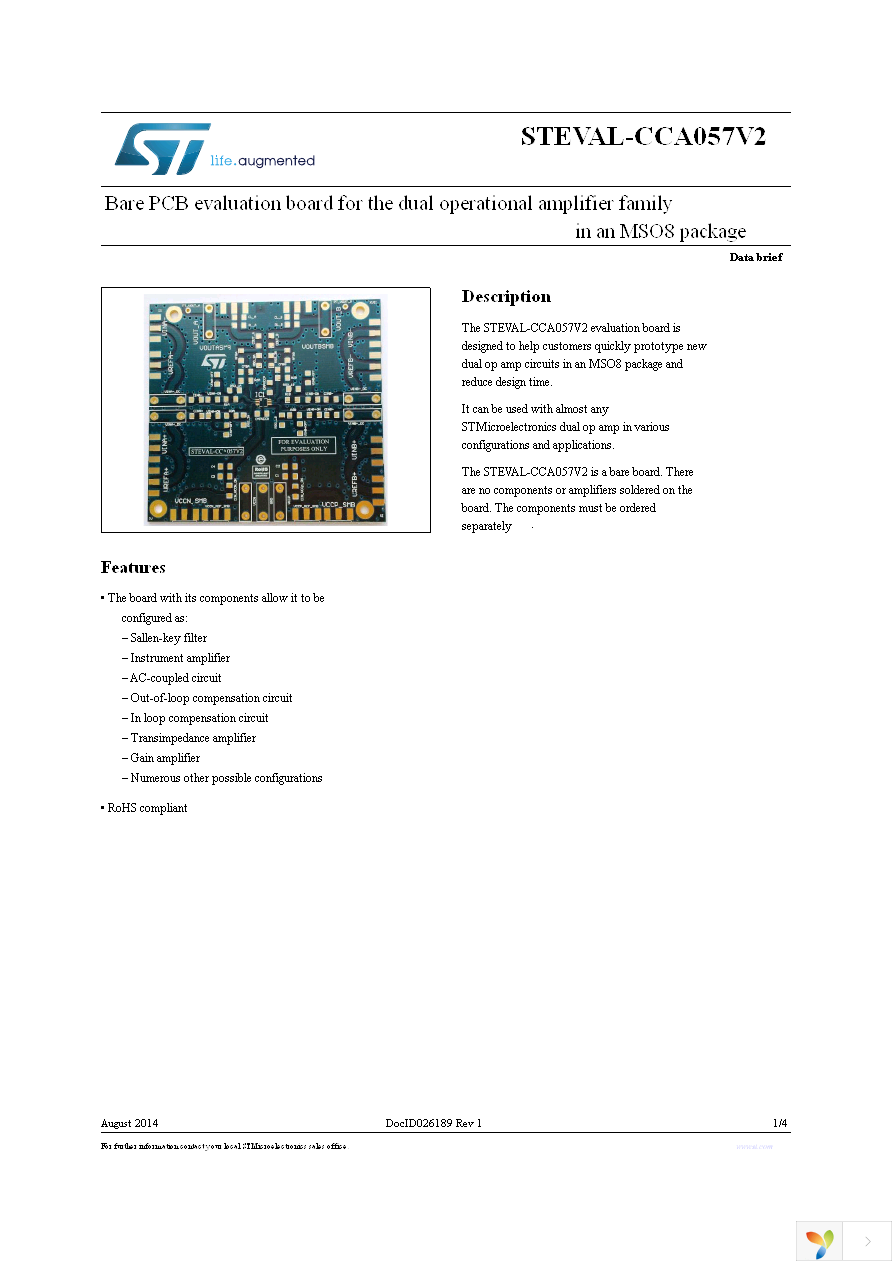 STEVAL-CCA057V2 Page 1