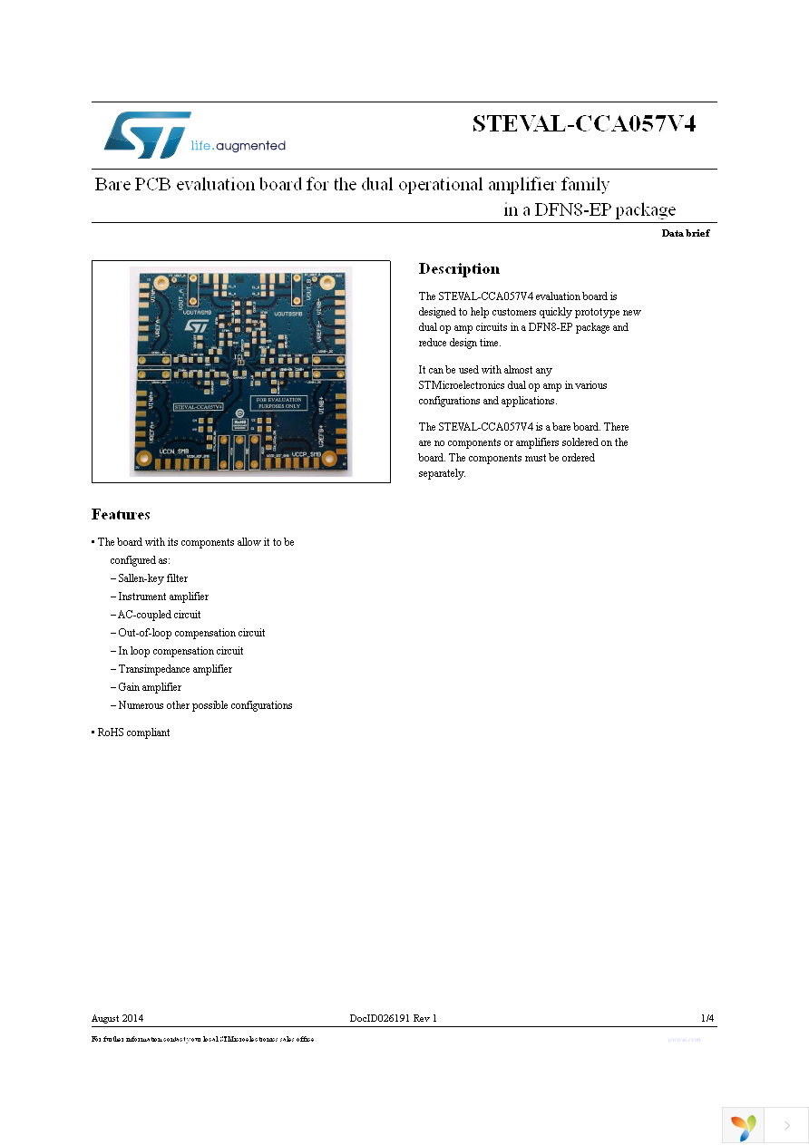 STEVAL-CCA057V4 Page 1