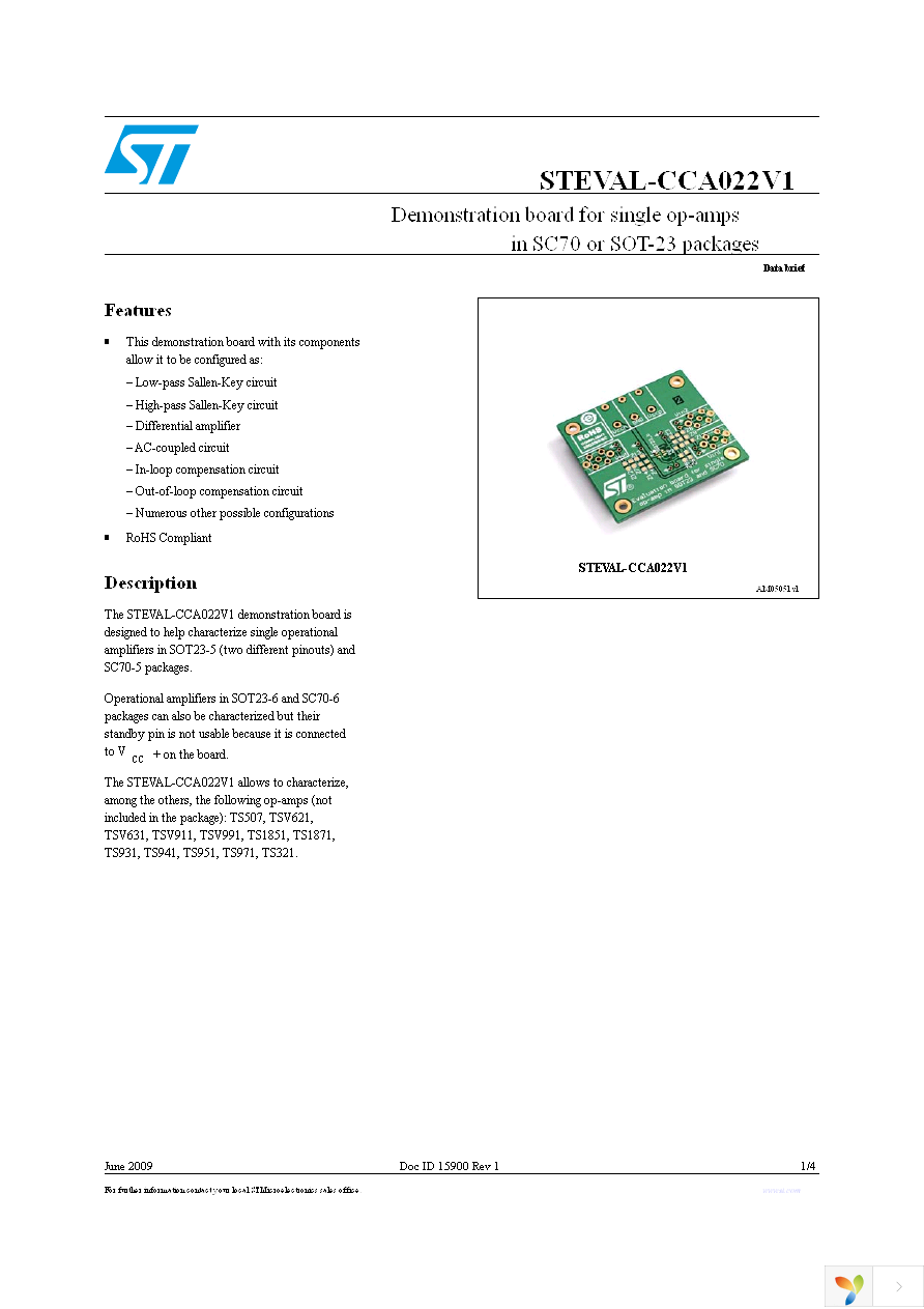 STEVAL-CCA022V1 Page 1