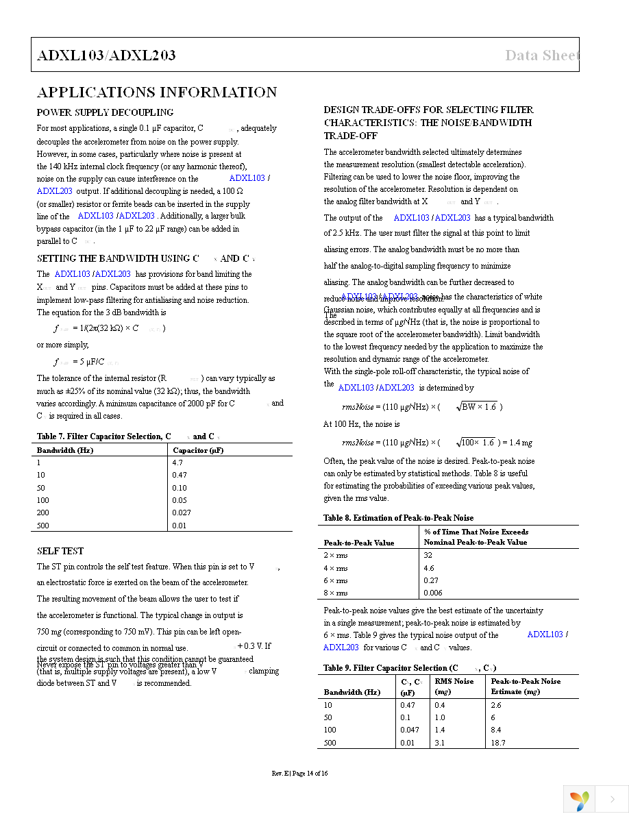 ADXL203EB Page 14