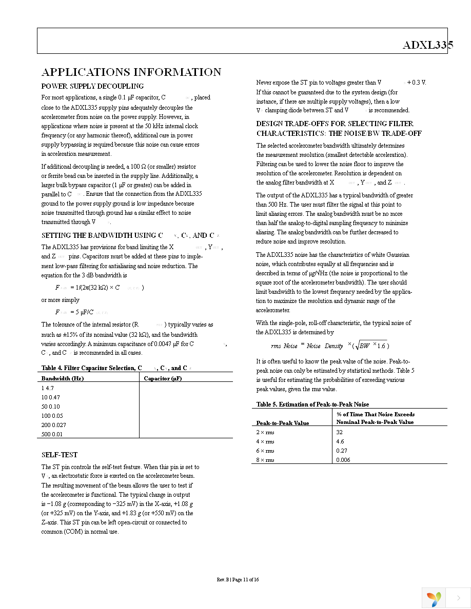 EVAL-ADXL335Z Page 11