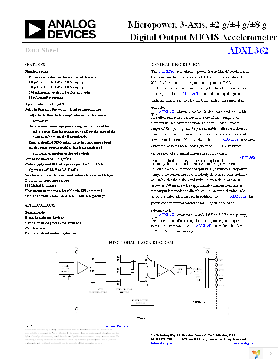 EVAL-ADXL362Z-MLP Page 1