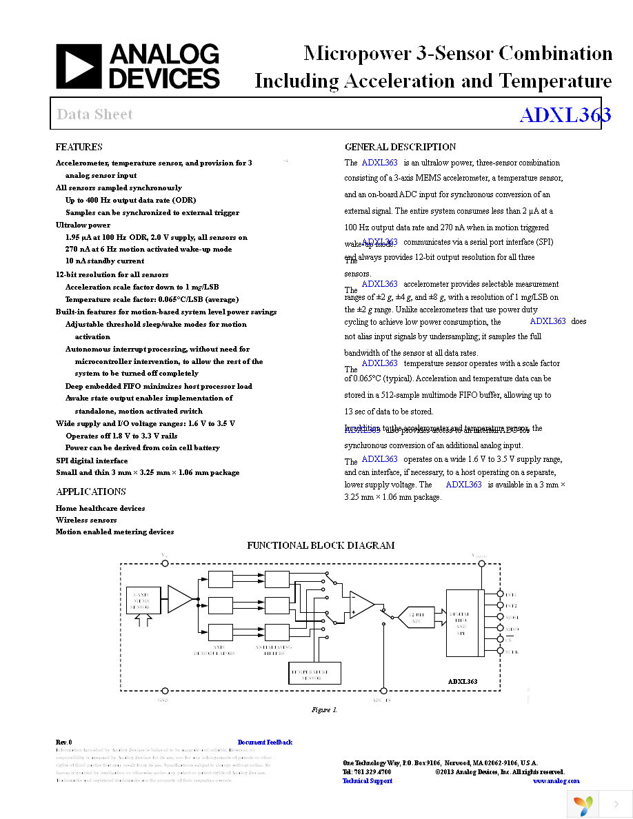 EVAL-ADXL363Z Page 1