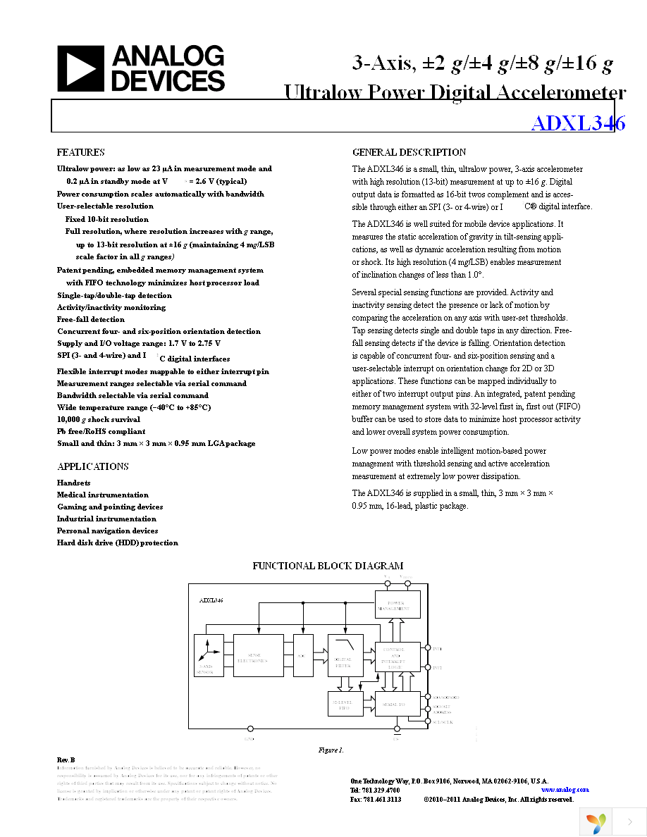 EVAL-ADXL346Z-DB Page 1