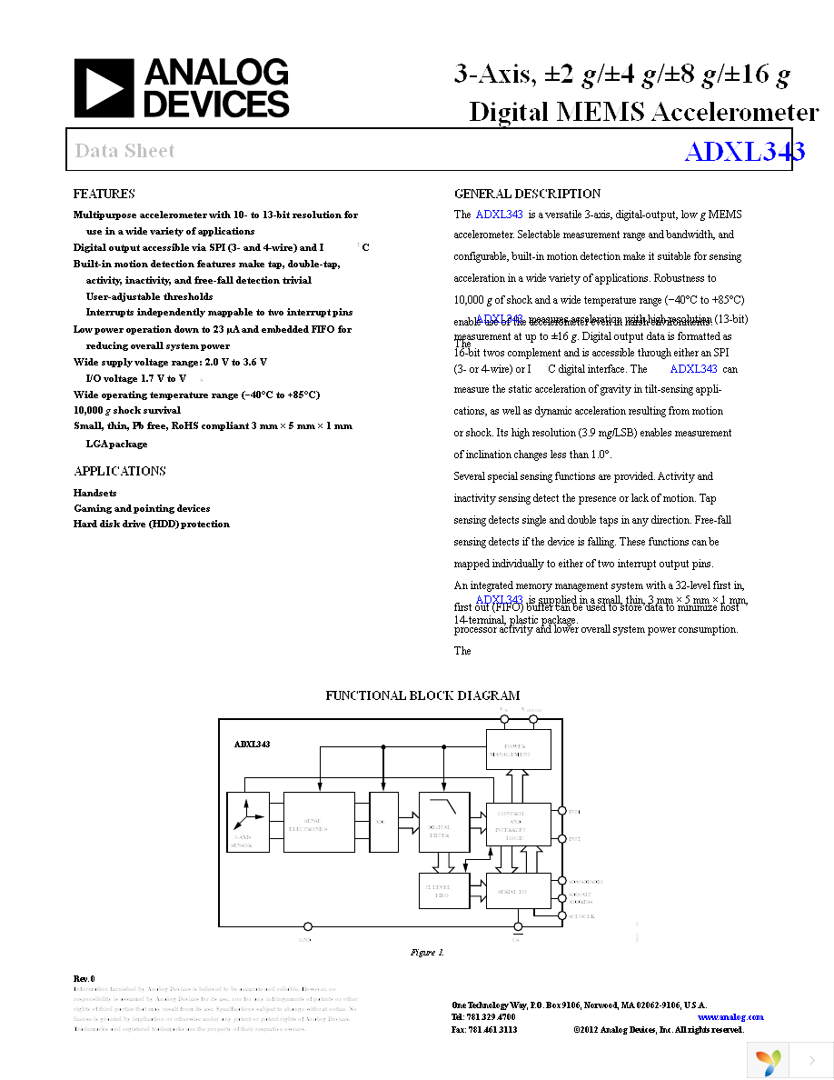 EVAL-ADXL343Z-DB Page 1