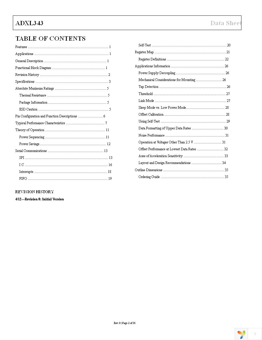 EVAL-ADXL343Z-DB Page 2