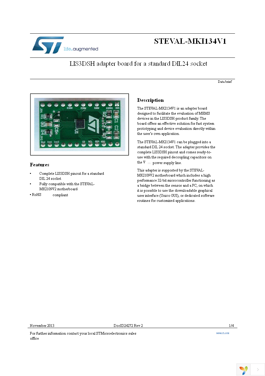 STEVAL-MKI134V1 Page 1