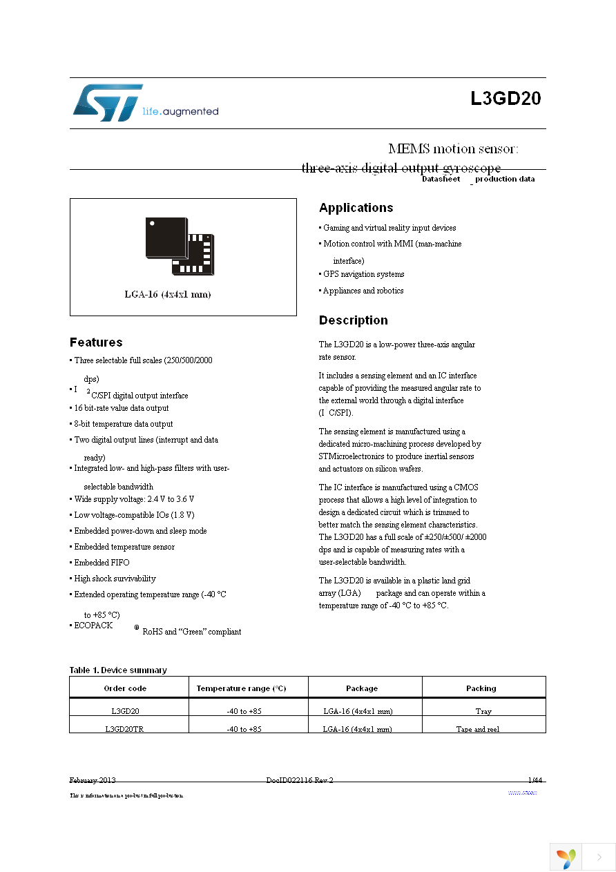 STEVAL-MKI107V2 Page 1