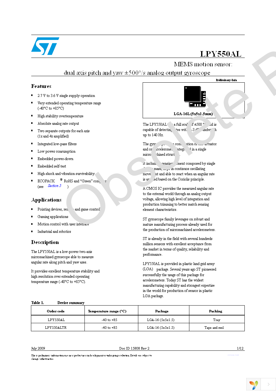 STEVAL-MKI047V1 Page 1