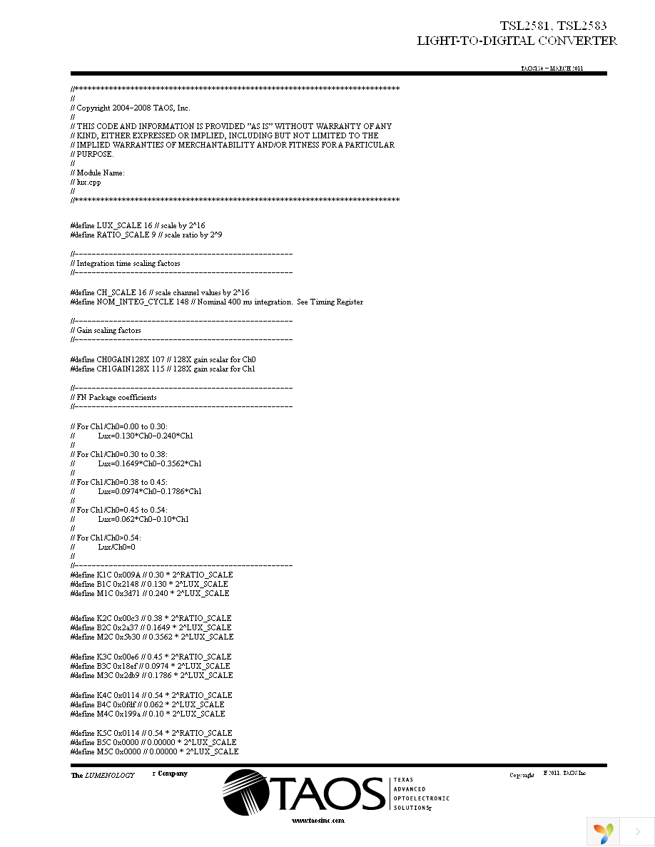 TSL2581EVM Page 21