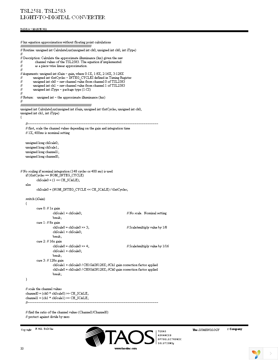 TSL2581EVM Page 22