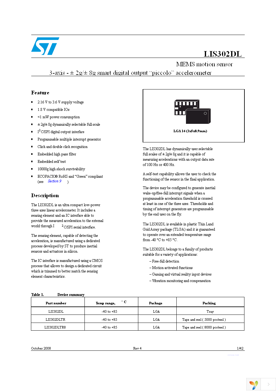 STEVAL-MKI006V1 Page 1