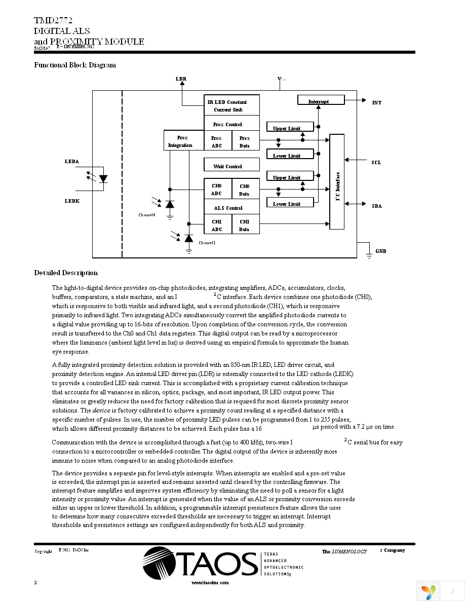 TMD2772EVM Page 2