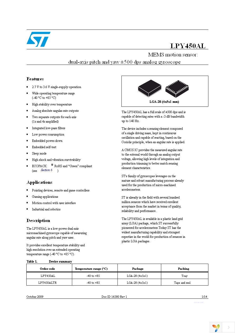 STEVAL-MKI101V1 Page 1