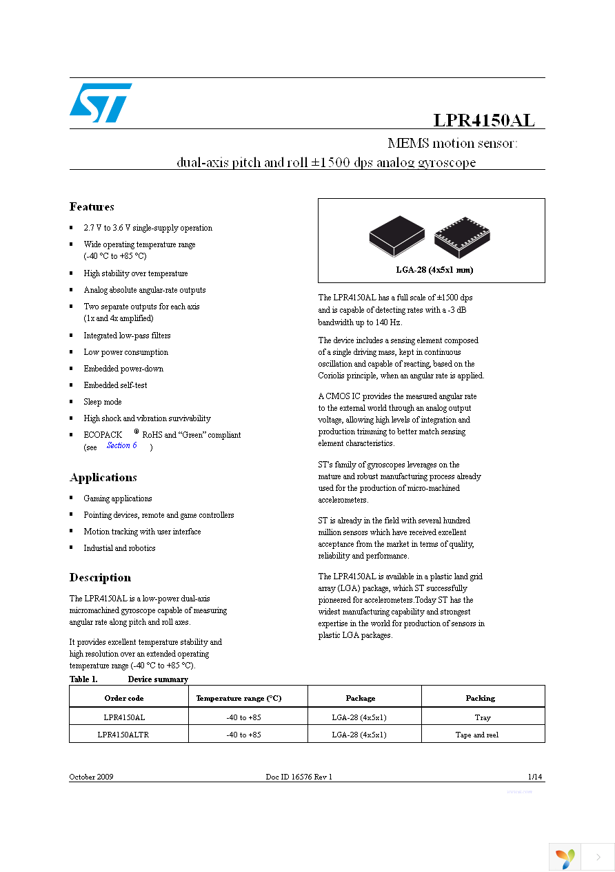 STEVAL-MKI100V1 Page 1