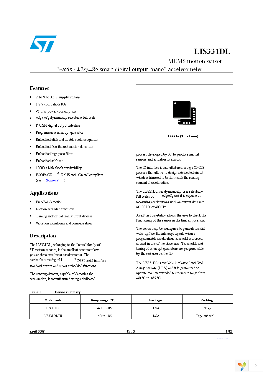 STEVAL-MKI087V1 Page 1