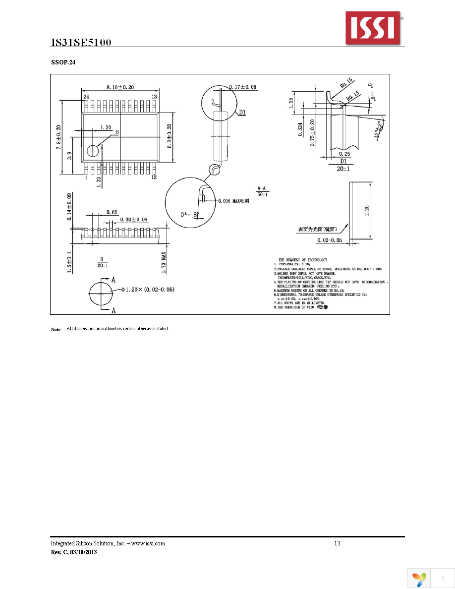 IS31SE5100-QFLS2-EB Page 13