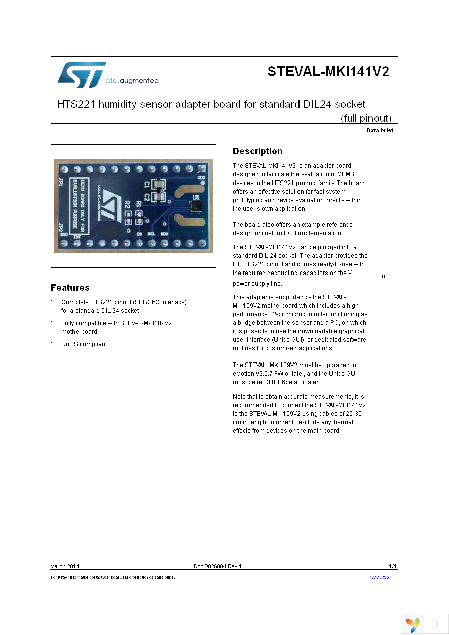 STEVAL-MKI141V2 Page 1