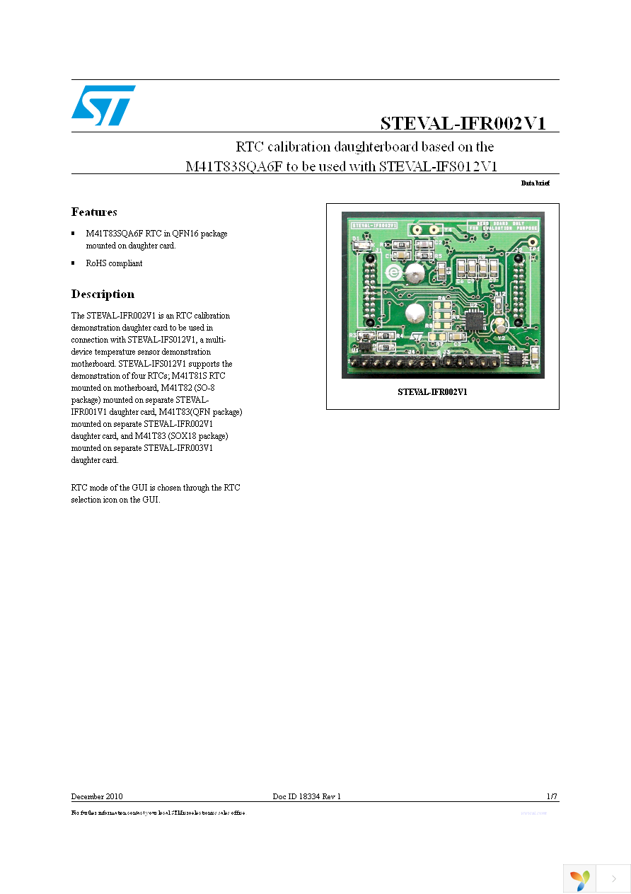 STEVAL-IFR002V1 Page 1