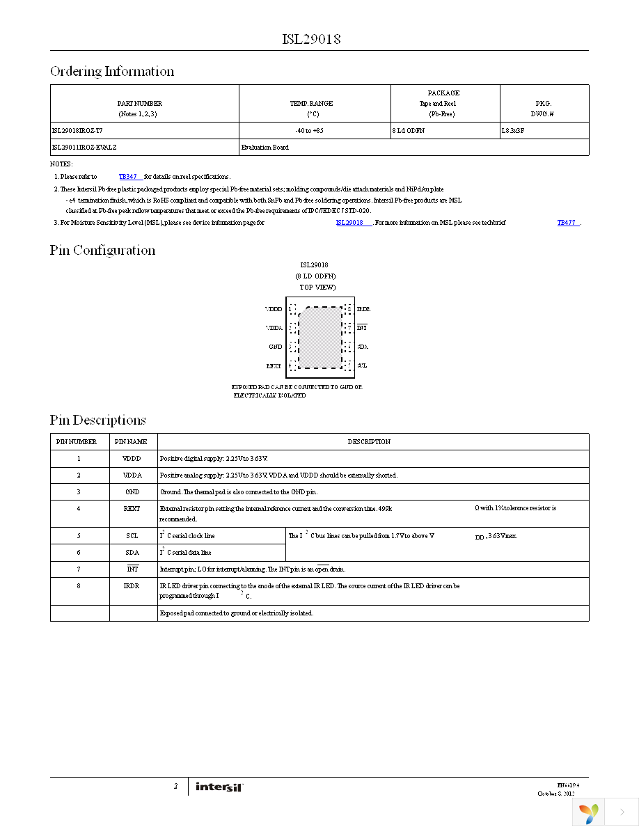 ISL29018IROZ-EVALZ Page 2