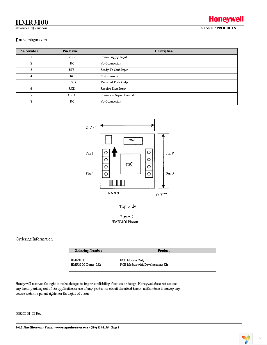 HMR3100-DEMO-232 Page 8