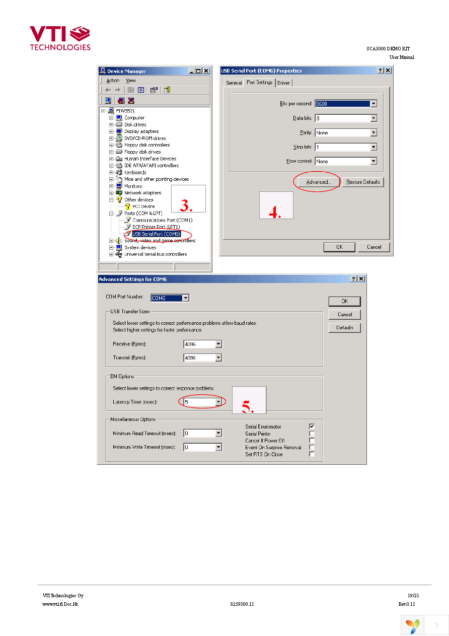 SCA3000-D01DEMO Page 19